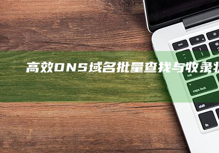 高效DNS域名批量查找与收录状态监测